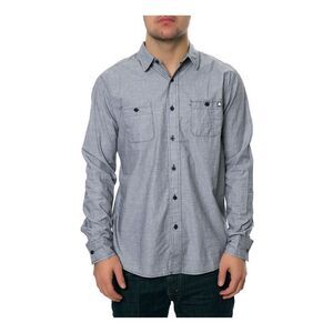 AMBIG Mens The Willis LS Button Up Shirt, Grey, NWT